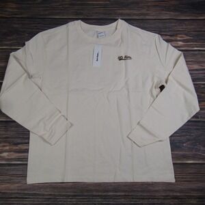 Iets Frans NEW Urban Outfitters UO Mens Medium Ivory Long Sleeve Tee T Shirt